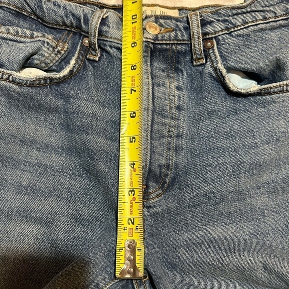 We The Free Jeans Button Fly Raw Hem Distressed Size 27 - Picture 5 of 9